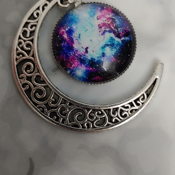 Moon Galaxy Earrings - Picture 3 of 3